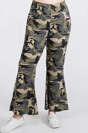 CAMOUFLAGE HIGH WAIST BELL BOT ...